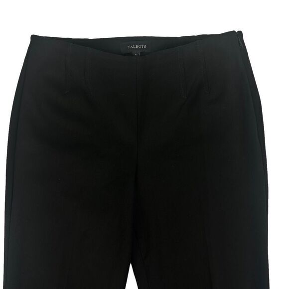 Talbots Black Flat-Front Side-Zip Slacks Trousers size 6 - Picture 7 of 7